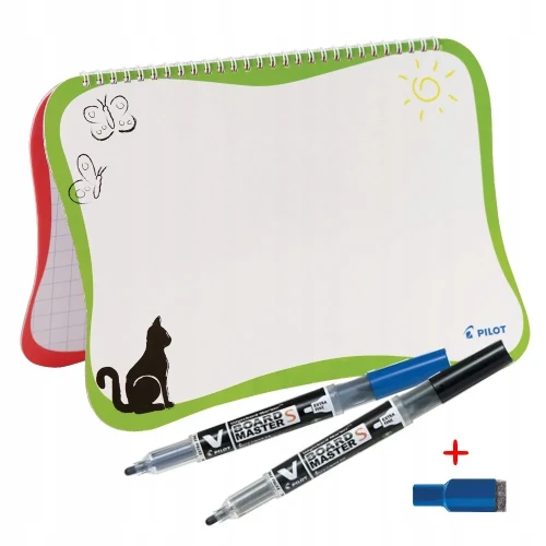 Tablica suchścieralna + 2 markery Zestaw PILOT School Set