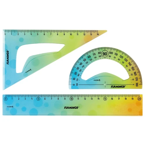Komplet geometryczny 20cm FLAMINGO 3-elementy