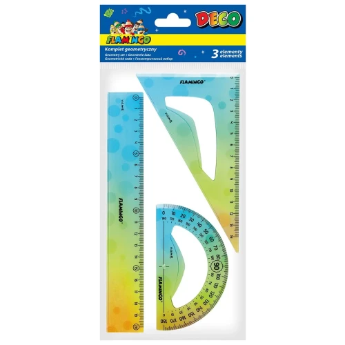 Komplet geometryczny 20cm FLAMINGO 3-elementy