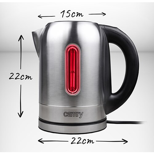 Czajnik elektryczny Adler CR 1253 (2200W 1.7l; kolor inox)
