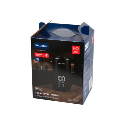 Czajnik czarny z wyświetlaczem 2200W BK-18PB BLOW