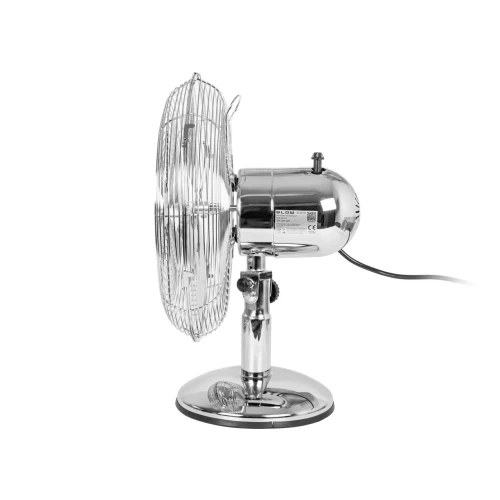 BLOW WENTYLATOR STOŁOWY 30CM SREBRNY METALOWY
