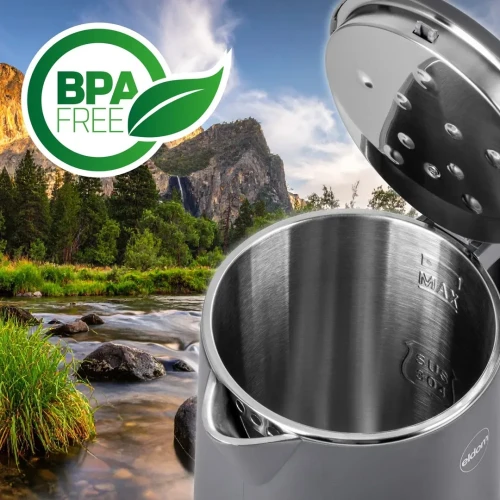 ELDOM CZAJNIK BEZPRZEWODOWY C515S ORRA 1,8L 2000W, SZARY, 5 PROGRAMÓW 45,55,70,85,100°C, PODTRZYMYWANIE TEMPERATURY
