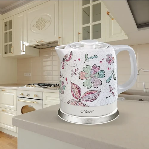 Czajnik elektryczny ceramiczny 1,5L 1500W MR-068-FLOWERS  MAESTRO