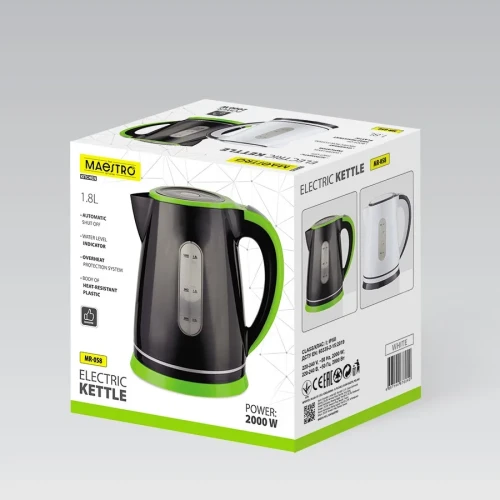 Czajnik elektryczny 1,8l 2000W MR-058-BLACK MAESTRO