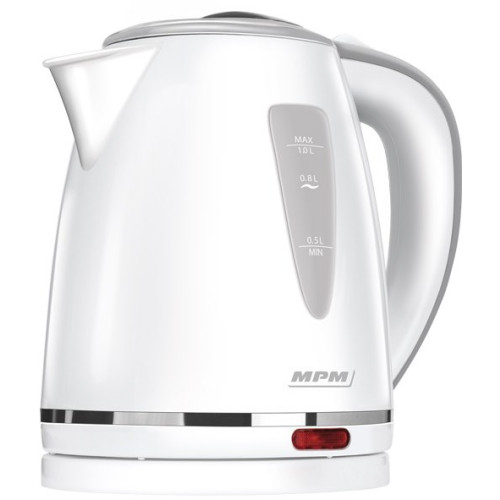 Czajnik bezprzewodowy 1,0 l MPM MCZ-64 biały, poj. 17,L , wymienny filtr, 2200 W