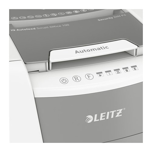 Leitz Niszczarka IQ AutoFeed 100, P4, 100 kartek, 34 l kosz