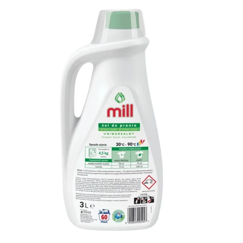 MILL Żel do prania tkanin UNIWERSALNY 3l, 60 prań