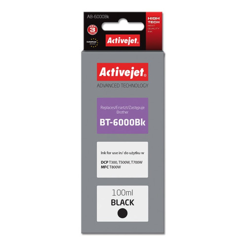 Tusz Activejet AB-6000Bk (zamiennik Brother BT-6000BK; Supreme; 100 ml; czarny)-4384425