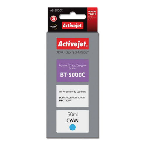 Tusz Activejet AB-5000C (zamiennik Brother BT-5000C; Supreme; 50 ml; niebieski)-4384426
