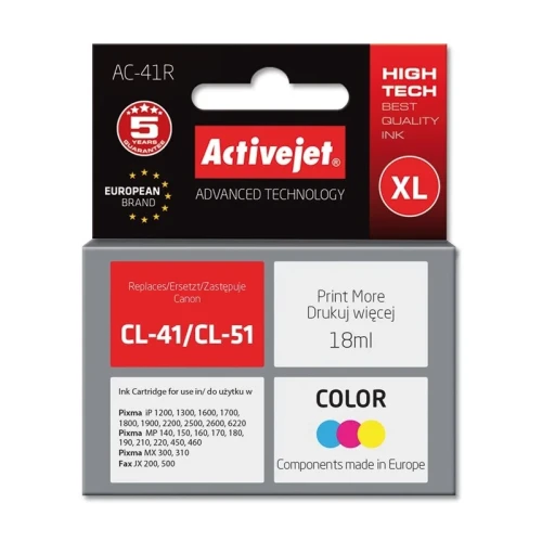 Tusz Activejet AC-41R (zamiennik Canon CL-41; Premium; 18 ml; kolor)-1304519