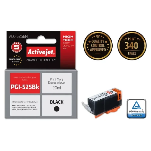 Activejet ACC-525BN Tusz (zamiennik Canon PGI-525PGBK; Supreme; 20 ml; czarny)