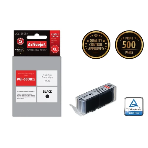 Activejet ACC-550BN Tusz (zamiennik Canon PGI-550BK; Supreme; 25 ml; czarny)