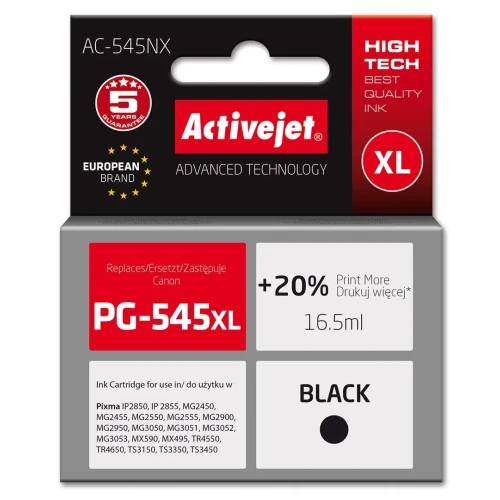 Activejet AC-545NX Tusz (zamiennik Canon PG-545XL; Supreme; 16,5ml; czarny)
