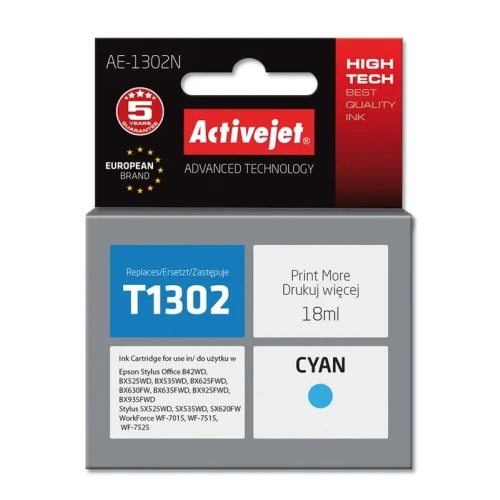 Tusz Activejet AE-1302N (zamiennik Epson T1302; Supreme; 18 ml; niebieski)-4384709