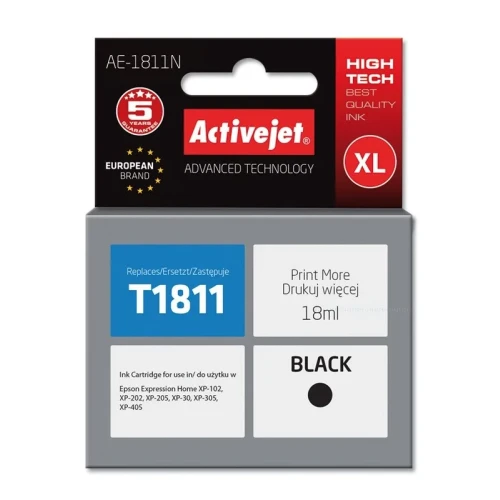 Tusz Activejet AE-1811N (zamiennik Epson 18XL T1811; Supreme; 18 ml; czarny)-4384714