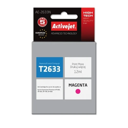 Tusz Activejet AE-2633N (zamiennik Epson 26 T2633; Supreme; 12 ml; czerwony)-4384773