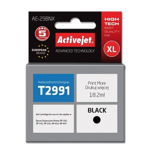Tusz Activejet AE-29BNX (zamiennik Epson 29XL T2991; Supreme; 18 ml; czarny)-4384739