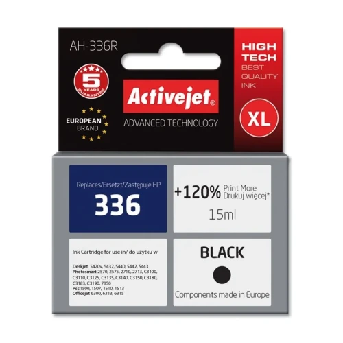 Tusz Activejet AH-336R (zamiennik HP 336 C9362EE; Premium; 15 ml; czarny)-1305144