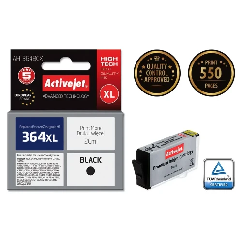Activejet AH-364BCX Tusz (zamiennik HP 364XL CN684EE; Premium; 20 ml; czarny)