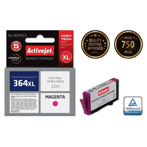 Activejet AH-364MCX Tusz (zamiennik HP 364XL CB324EE; Premium; 12 ml; czerwony)