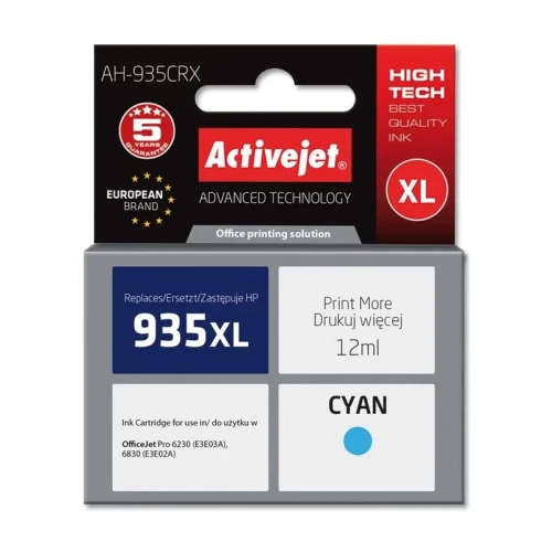 Tusz Activejet AH-935CRX (zamiennik HP 935XL C2P24AE; Premium; 12 ml; niebieski)-4384828