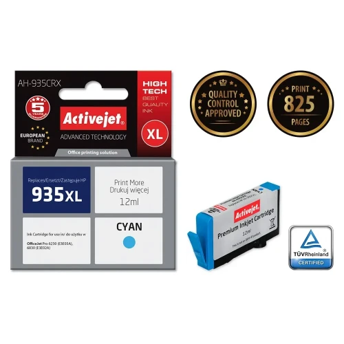 Activejet AH-935CRX Tusz (zamiennik HP 935XL C2P24AE; Premium; 12 ml; niebieski)