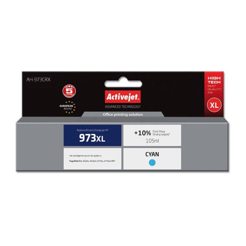 Tusz Activejet AH-973CRX (zamiennik HP 973XL F6T81AE; Premium; 105 ml; niebieski)-5154103