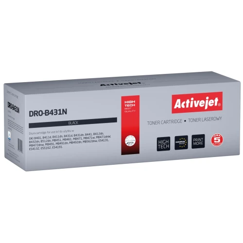 Activejet DRO-B431N Bęben (zamiennik OKI 44574302); Supreme; 25000 stron; czarny)
