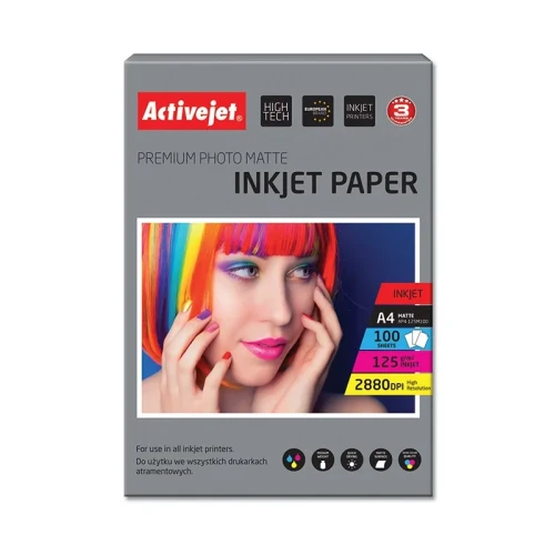 Papier matowy Activejet AP4-125M100 (A4; 100 szt.)-4327193