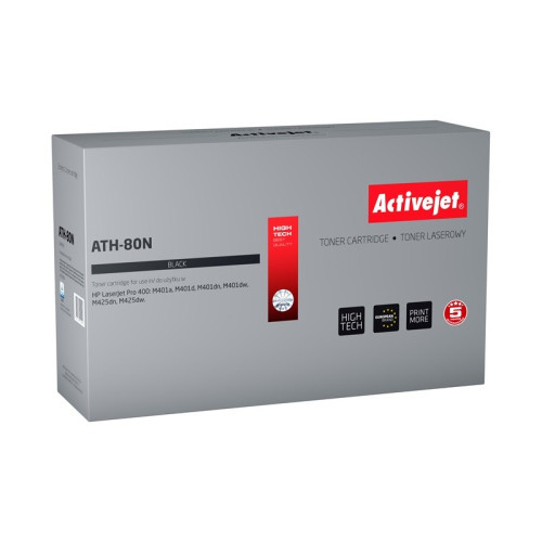 Toner Activejet ATH-80N (zamiennik HP 80A CF280A; Supreme; 3500 stron; czarny)-4383786