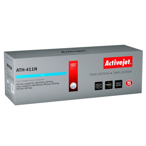 Toner Activejet ATH-411N (zamiennik HP 305A CE411A; Supreme; 2600 stron; niebieski)-4383778