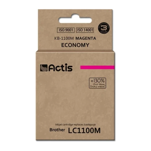 Tusz ACTIS KB-1100M (zamiennik Brother LC1100M/980M; Standard; 19 ml; czerwony)-1304187