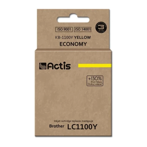 Tusz ACTIS KB-1100Y (zamiennik Brother LC1100Y/980Y; Standard; 19 ml; żółty)-1304188
