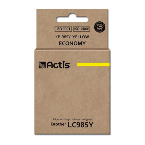 Tusz ACTIS KB-985Y (zamiennik Brother LC985Y; Standard; 19,5 ml; żółty)-4384393