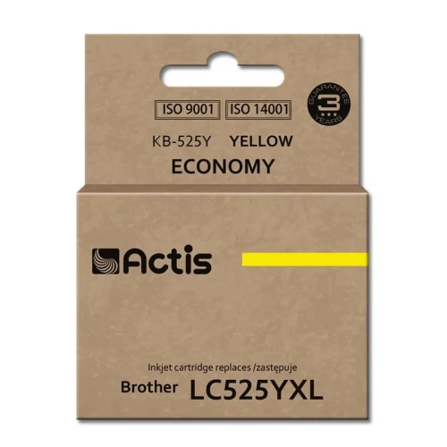 Tusz ACTIS KB-525Y (zamiennik Brother LC525Y; Standard; 15 ml; żółty)-1304184