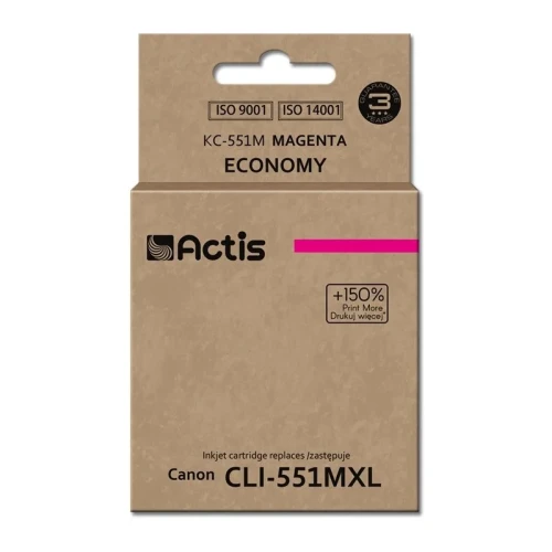 Tusz ACTIS KC-551M (zamiennik Canon CLI-551M; Standard; 12 ml; czerwony)-1304415