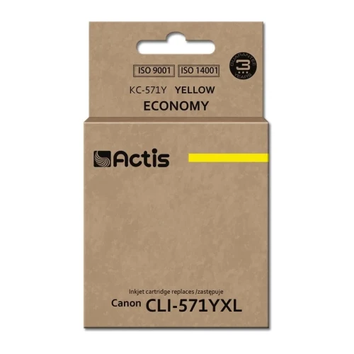Tusz ACTIS KC-571Y (zamiennik Canon CLI-571Y; Standard; 12 ml; żółty)-4384591
