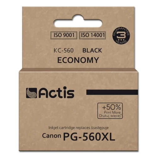Actis KC-560 Tusz (zamiennik Canon PG-560XL; Supreme; 22 ml; czarny). Drukuje więcej o 50% względem OEM.