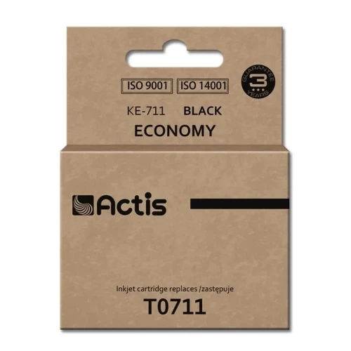 Tusz ACTIS KE-711 (zamiennik Epson T0711, T0891, T1001; Standard; 15 ml; czarny)-1304648