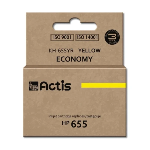 Tusz ACTIS KH-655YR (zamiennik HP 655 CZ112AE; Standard; 12 ml; żółty)-4384852