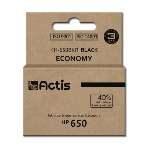 Tusz ACTIS KH-650BKR (zamiennik HP 650 CZ101AE; Standard; 15 ml; czarny)-4385026