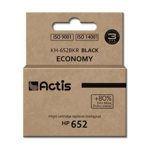 Tusz ACTIS KH-652BKR (zamiennik HP 652 F6V25AE; Standard; 15 ml; czarny)-1305117