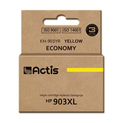 Tusz ACTIS KH-903YR (zamiennik HP 903XL T6M11AE; Premium; 12 ml; żółty)-4385004