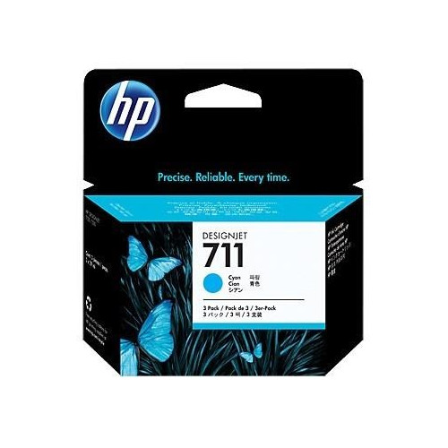 HP Zestaw 3 sztuk błękitnych wkładów atramentowych 711 DesignJet 29 ml