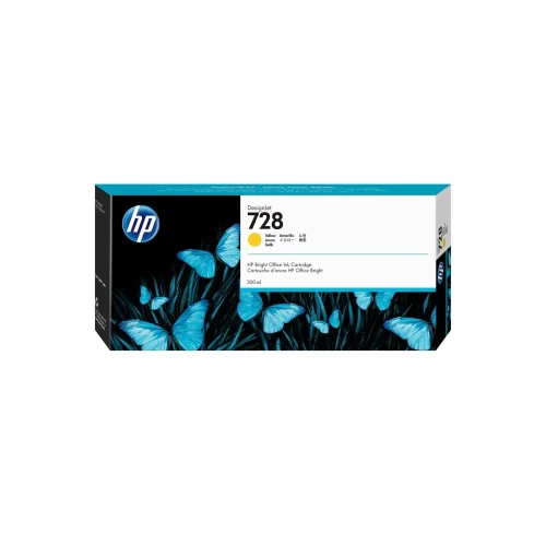 HP Wkład z atramentem żółtym DesignJet 728 o pojemności 300 ml