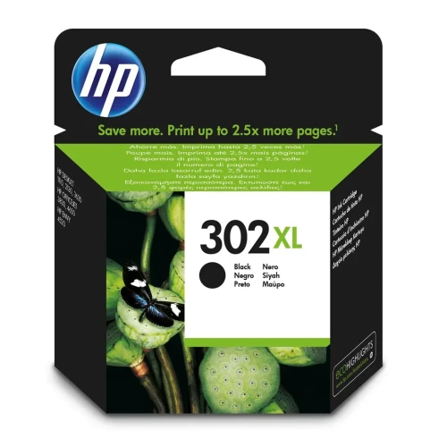 Tusz HP czarny HP 302XL, HP302XL=F6U68AE, 480 str.,8,5 ml