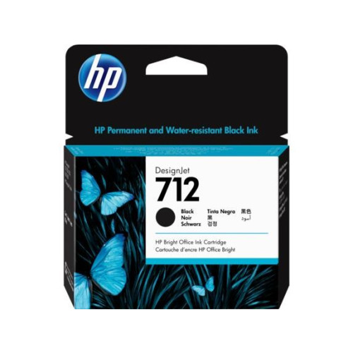HP Czarny wkład atramentowy 712 DesignJet 80 ml