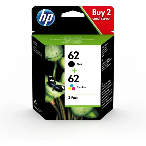 Tusz HP zestaw HP 62, HP62=N9J71AE, zawiera czarny i kolor, C2P204A+C2P206AE