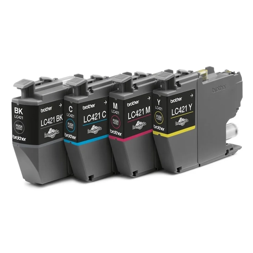 Tusz Brother LC-421VAL PagePack 4 szt. Oryginalny Standardowa wydajność Czarny, Cyjan, Purpurowy, Żółty
